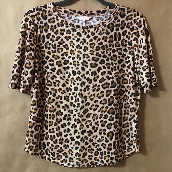 Rebecca Taylor Tops - Rebecca Taylor | Linen Leopard Print Tee